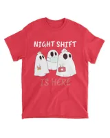 Night Shift Is Here Halloween Shirt, Spooky Nurse Shirt, Halloween Nurse Gift, Nursing Student Tee