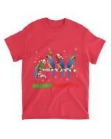 Christmas Macaws On Candy Cane Funny Santa Macaw Lover