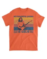My Favorite Chord Is Gsus Jesus Playing Guitar Vintage T Shirt