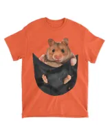 Funny Guinea Pig in Pocket T Shirt for Women Men