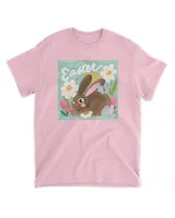 Easter egg rabbit picture flower cartoon shirt