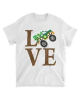 Kids Saint Patricks Day for Monster Truck Lover Boy Shamrock T-Shirt