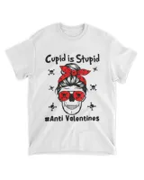 RD Cupid is Stupid Anti Valentines skull Shirt, Valentine Skull, Anti Valentines Shirt