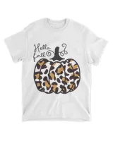 Hello Fall Theme Cheetah Pumpkin Leopard Women Teen Girls