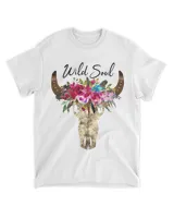 Wild Heart Gypsy BoHo Soul Flowers BoHo Cow Bull Skull