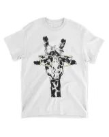 Giraffe Tee Vintage Animal Leopard Print Glasses