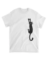 Black Cat Holding On Shirt