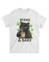 Wake And Bake Cat Marijuana Shirt