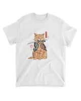 Cat With Knife Shirt
