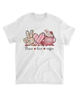 Peace Love Coffee Valentine Day Shirt