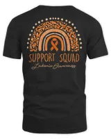 Support Squad Orange Ribbon Leukemia Blood Cancer Awareness T-Shirt