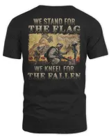 We stand for the flag we kneel for the fallen