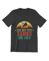 Mens Sambo judo Wrestling Martial arts Retro sunset DAD wrestler