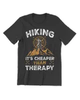 Hiking It's Cheaper Than Therapy Men T-shirt