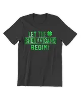 Let The Shenanigans Begin St Patricks Day Tie Dye Style T-Shirt
