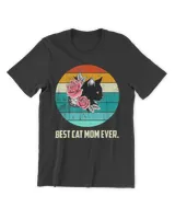 Vintage Black Cat Best Cat Mom Ever Meow Kitty Cat Lover HOC270323A28