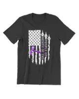 RD Purple Up Military Child Month USA Flag T-Shirt