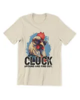 Cluck Around and Find Out Funny Chicken with Glasses Rooster