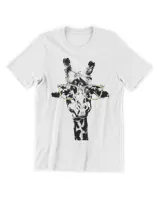 Giraffe Tee Vintage Animal Leopard Print Glasses