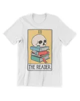 Retro Skull Books The Reader Tarot Card Book Lover Halloween