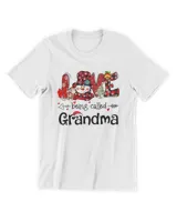 Love being called Grandma Snowman Christmas Red Plaid Xmas T-Shirt