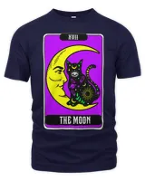 Crescent Moon And Cat Tarot Card Graphic The Moon