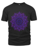 Purple Mandala Pattern Meditation Colorful Geometric Shapes