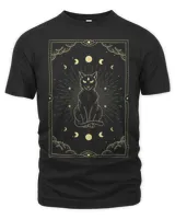 Crescent Moon And Cat Mystical Tarot Card Moon Cycle Graphic 2