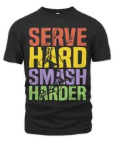 Serve Hard Smash Harder Shuttlecock Badminton Player Sport