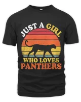 Panther Gift Funny Panther Vintage Just A Girl Who Loves Panthers