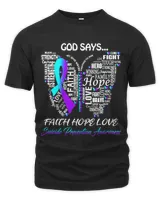 Suicide Prevention Butterfly Faith Hope Love Suicide Prevention Gifts