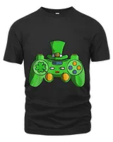 Video Game Gaming Shamrock Irish St Patricks Day Gamer Boys T-Shirt