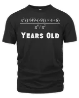70 Years Old Algebra Equation Funny 70th Birthday Math T-Shirt