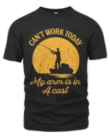 Can't Work Today, My Arm is in a Cast, Men's Fishing T shirt, Funny Fishing Shirt, Fishing Graphic Tee, Fisherman Gifts, Present For fisherman