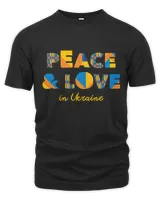 Ukraine Love Love Peace Peace Artist Profit To Ukrainian Army And Refugee Crisis Eurovision Kyiv Stand With Ukraine T-Shirt