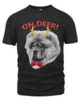 Oh Deer Chow chow Xmas Red Bowtie 37