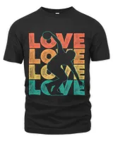 Retro Bowling Love Word Theme Graphic Design Bowler