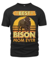 Womens Girls Best Bison Mom Ever Mother's Day Wisent Bison Pullover Hoodie