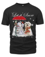 Maltese Santa Dog Christmas Snowman Xmas Pajama 340