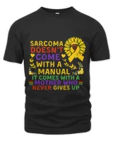 Funny Sarcoma Mother Quote Sunflower with butterflies