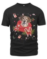 Brittany Dog In Christmas Card Ornament Pajama Xmas445