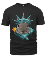 Statue Of Liberty Squirrel 4th Of July Animal USA America