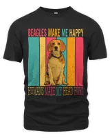 Vintage Retro Beagles Make Happy Humans Make Head Hurt