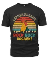 Vintage Retro I Speak Fluent Bock Bock Funny Rooster Farmer