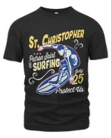 Saint Christopher Surf Patron Saint of Surfing Catholic Men