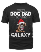 Boxer Best Dog Dad In The Galaxy Funny Puppy Christmas Xmas 93 Boxers Dog