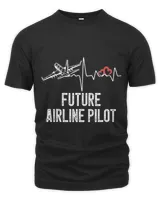 Future Airline Pilot Heartbeat Airplane for Airline Pilot