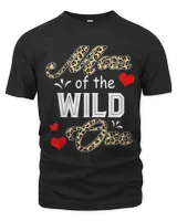 MOM OF THE WILD ONE First Birthday Leopard Heart Mom T-Shirt