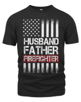 Husband Family Wife Father Firefighter Vintage American Flag 250 Couple
