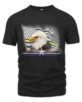 Thin Gold Line Bald Eagle 911 Dispatchers 4th Of July Gift